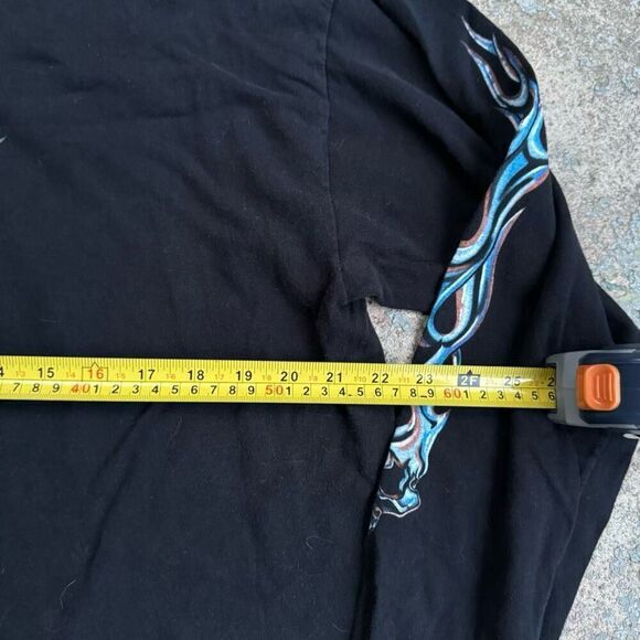 Easy Riders Flame Skull Chopper Y2K Biker Shirt - Picture 3 of 4